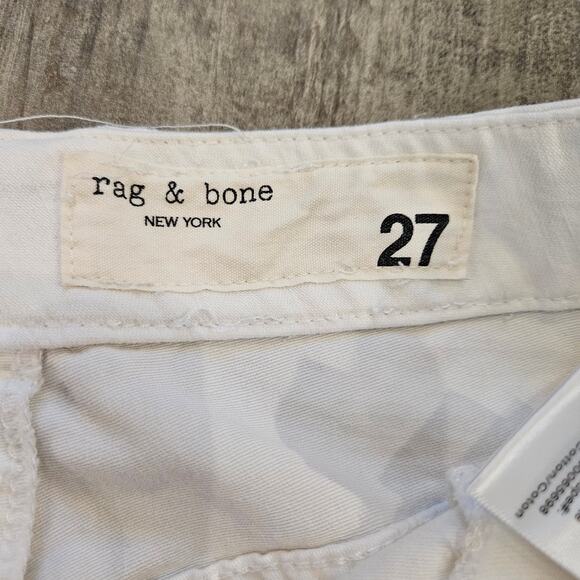 Rag & Bone Cargo Pants Women 27 Optic White Utility Straight Baggy Summer Resort - Picture 10 of 13